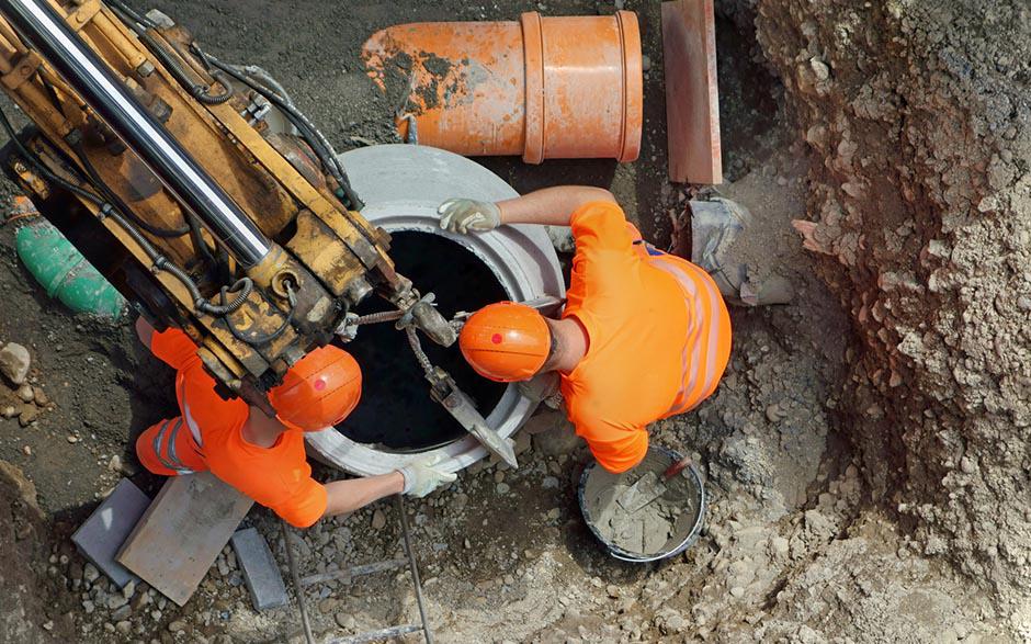 travaux assainissement Vaux-le-Pénil